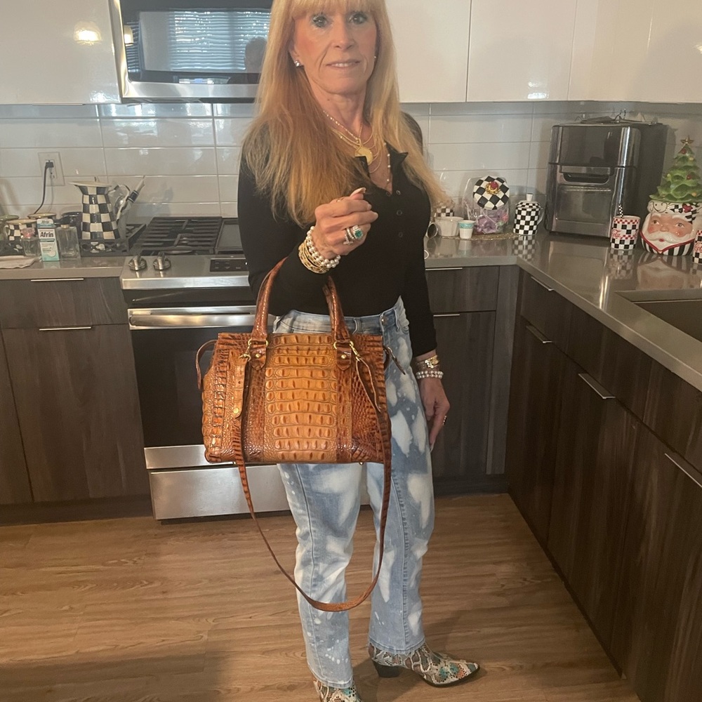 Brahmin croc leather bag